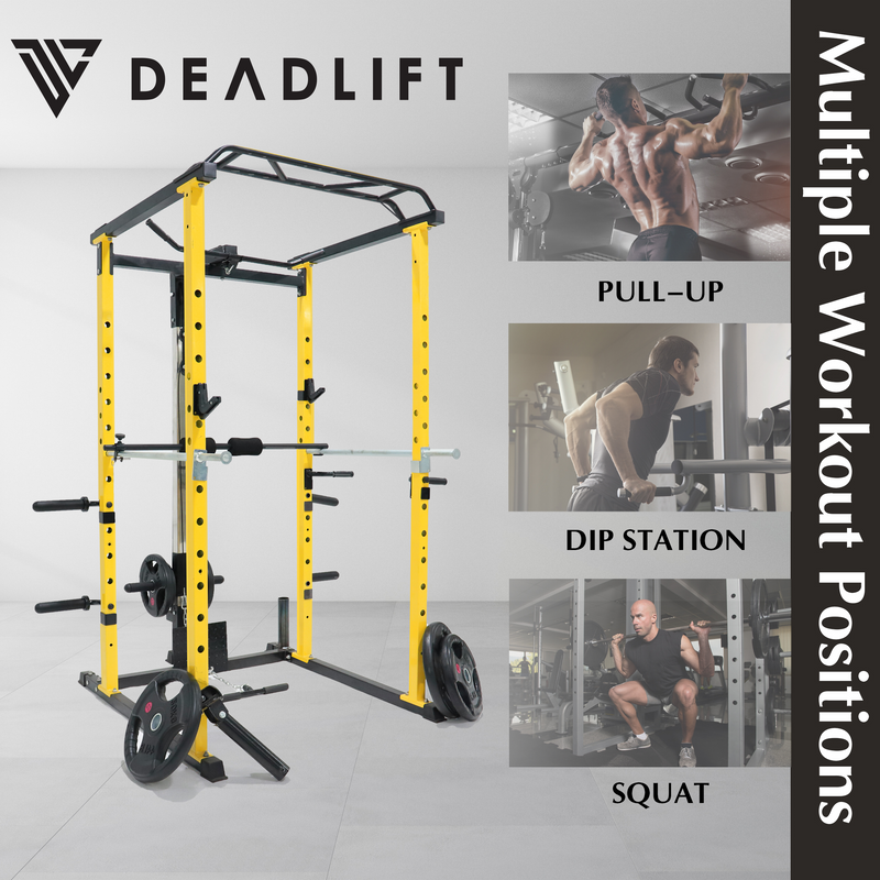 Squat Rack With Pulley System And Extras - Deadlift Sports AU